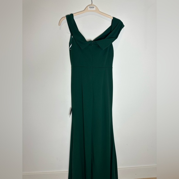 Lulu's Song of Love Hunter Green Off the Shoulder Maxi Dress Gown - Picture 4 of 7